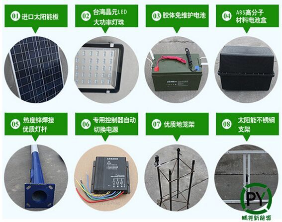 忻州太陽能路燈組成